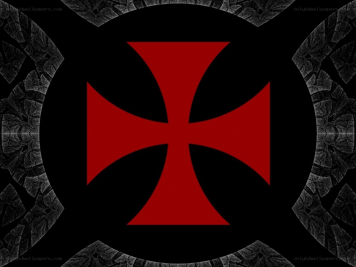 red cross symbol on black background