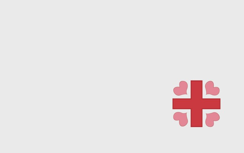 red cross with hearts
