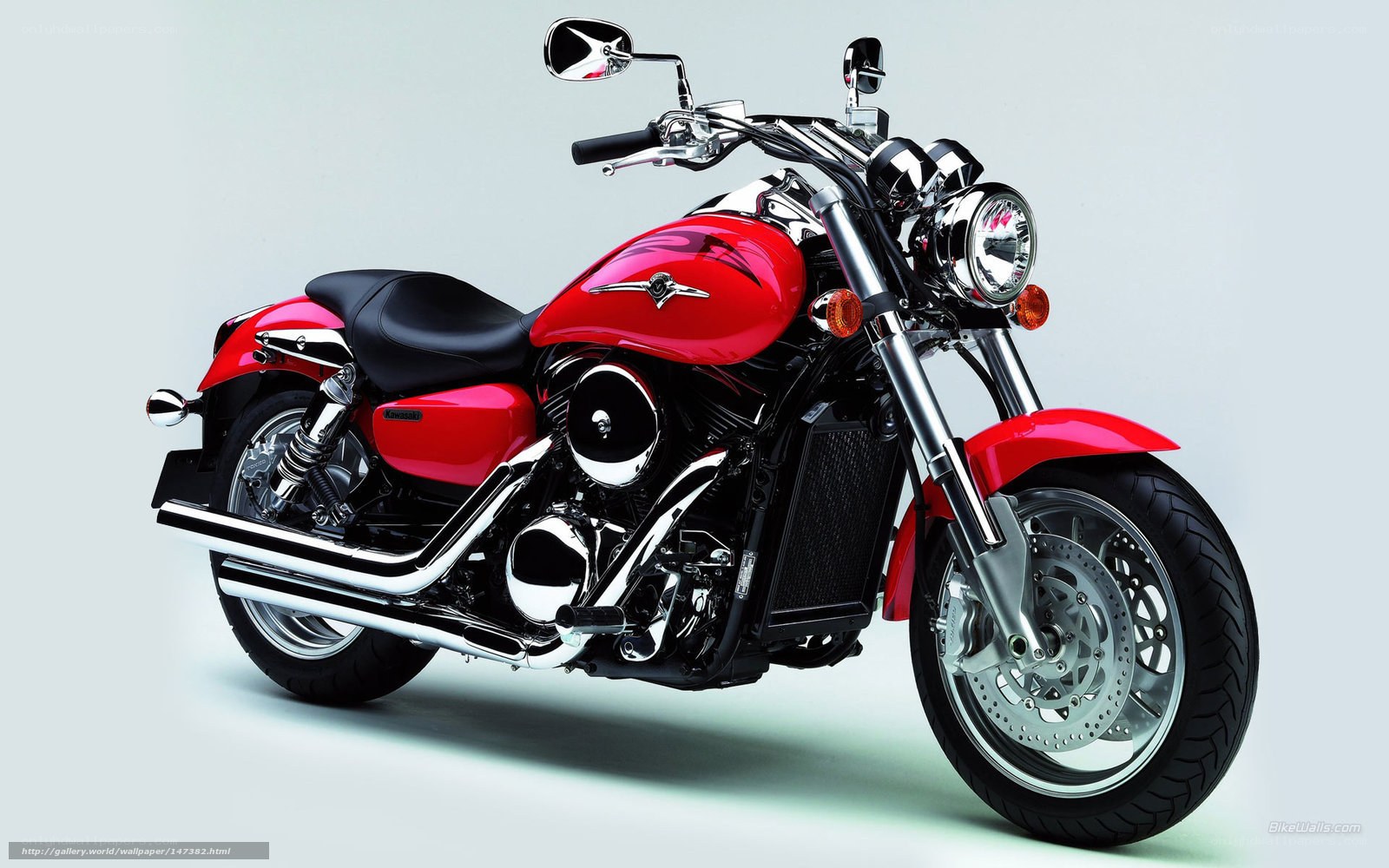 Red cruiser motorcycle