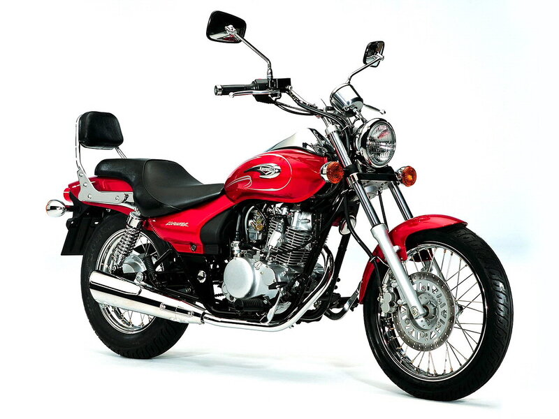 Red cruiser motorcycle