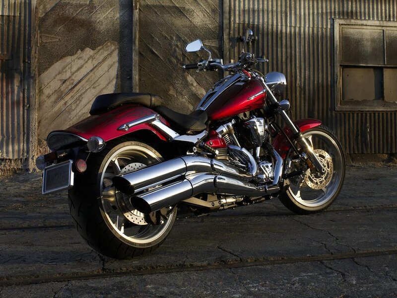 Red Cruiser Motorcycle — Dramatic