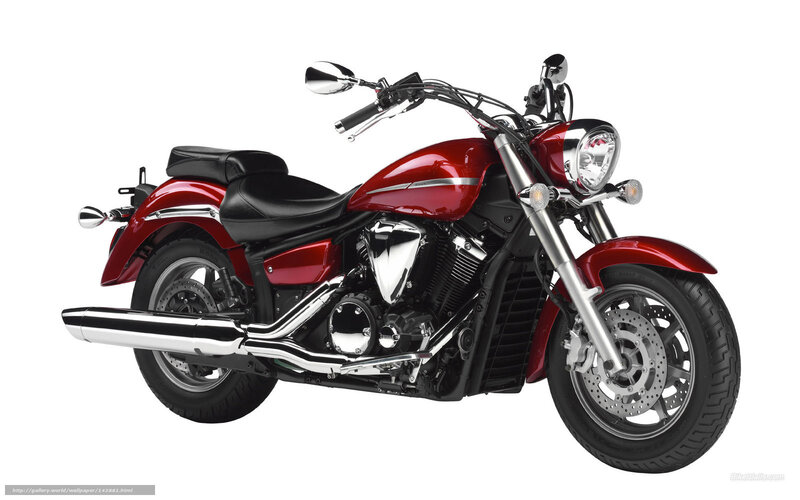 Red Cruiser Motorcycle — Neutral, Photograph, Black Seat