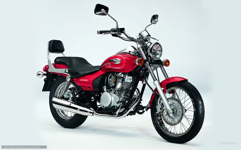 Red Cruiser Motorcycle — Neutral, Photograph, Seat, Mirror