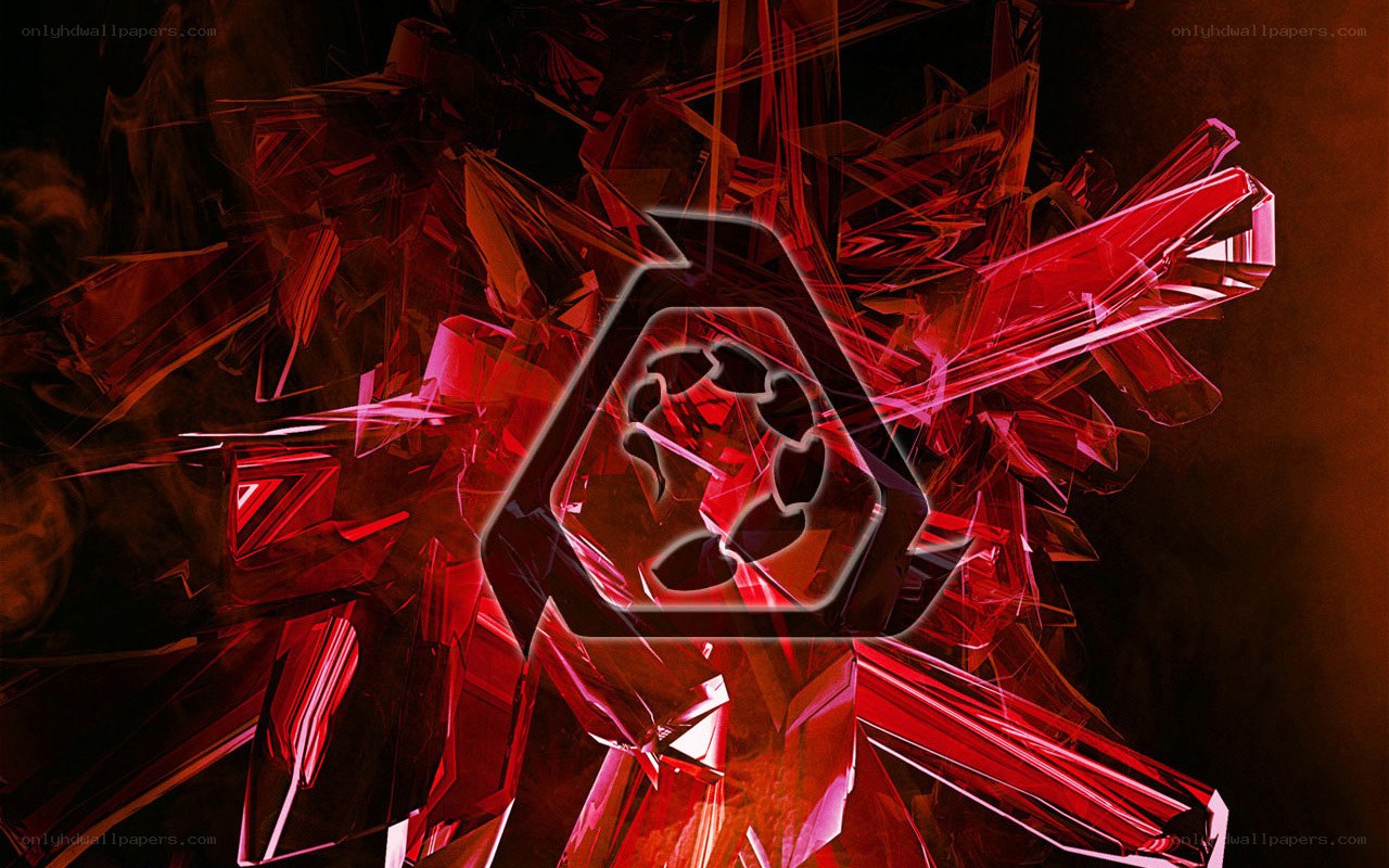 Red crystal abstract design
