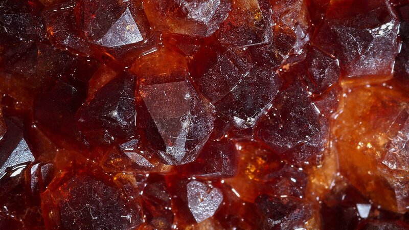 Red Crystal Cluster — Dramatic