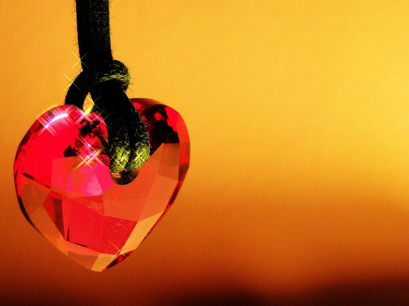 Red Crystal Heart Pendant