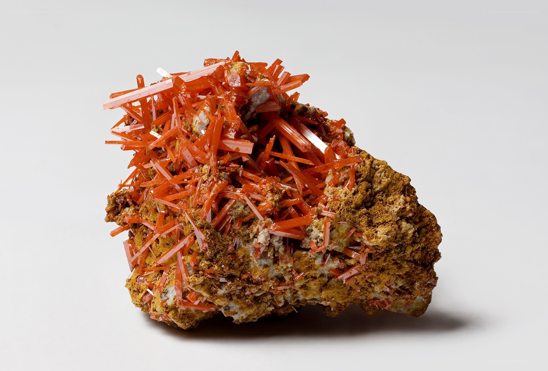 Red crystal mineral specimen