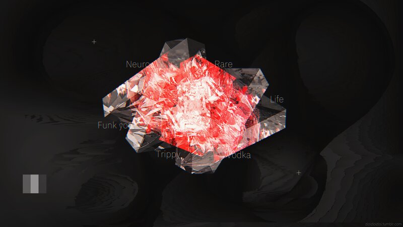 Red Crystalline Object
