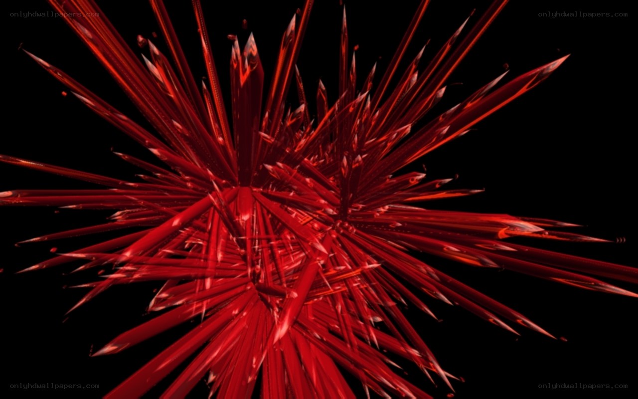 red crystalline structure