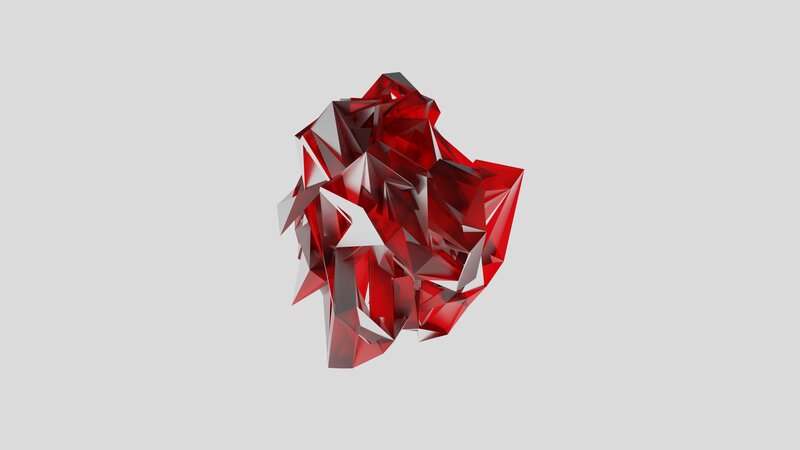 Red Crystalline Structure — Abstract