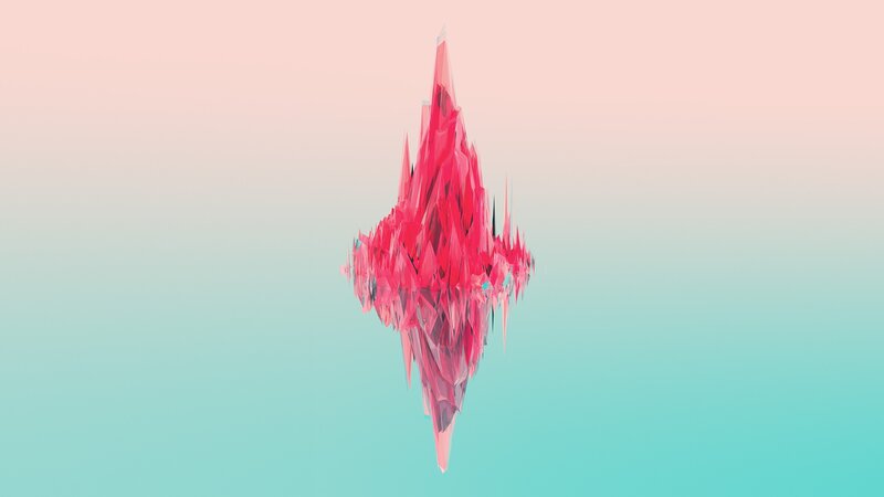 Red Crystalline Structure — Pink