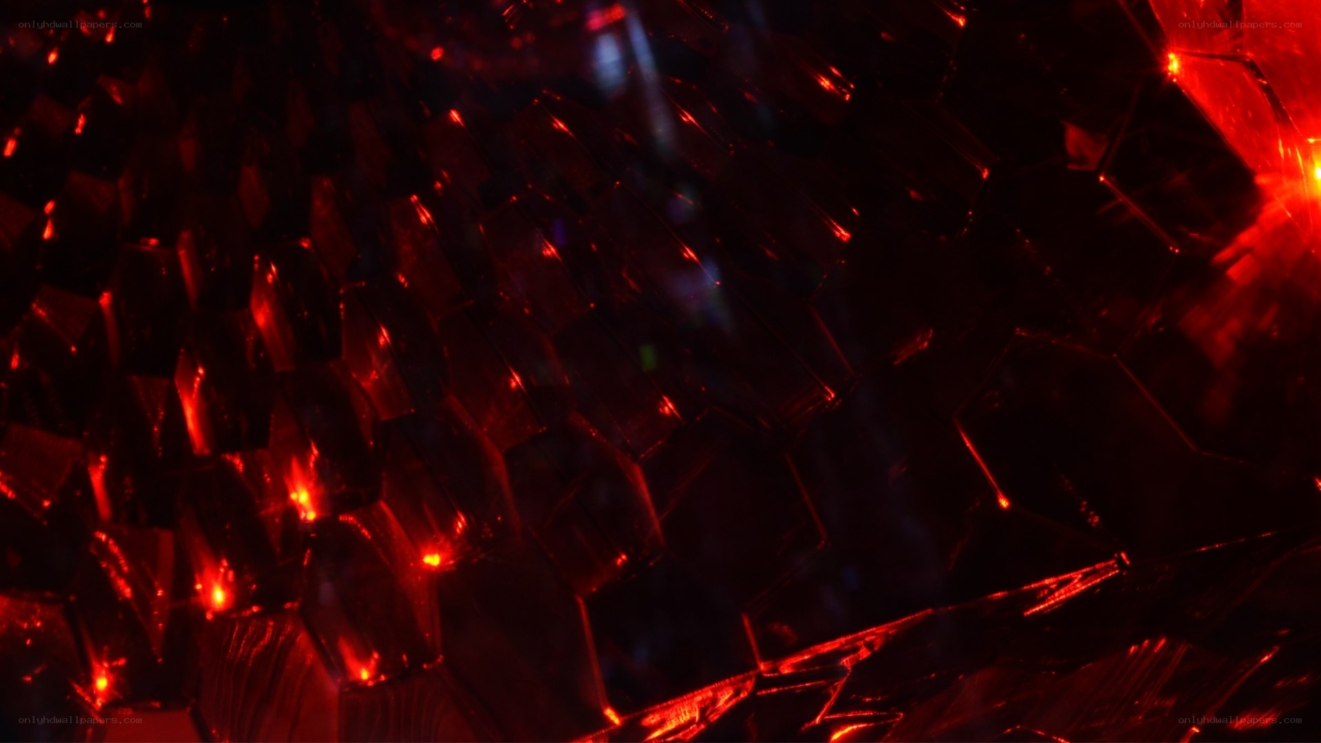 red crystalline structure
