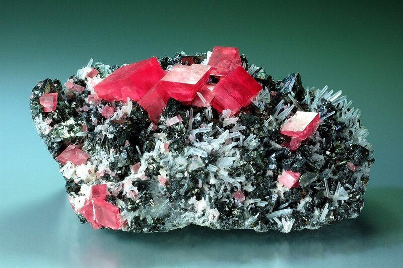 Red Crystals on Rock — Neutral