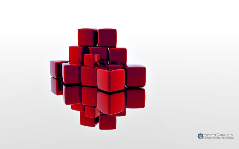Red cubes abstract design