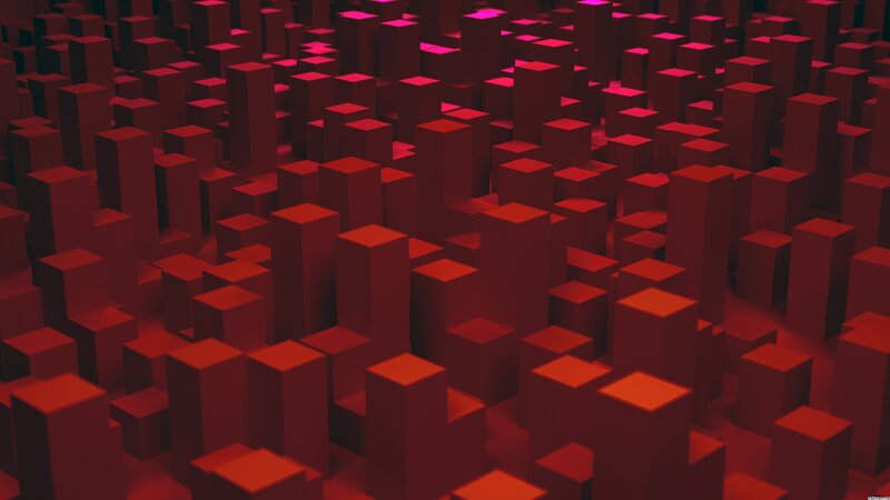 Red Cubes in a Grid
