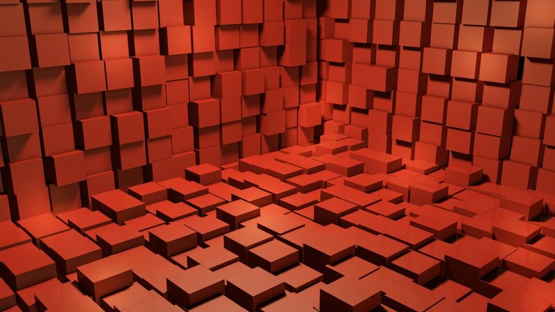 Red Cubes in a Room