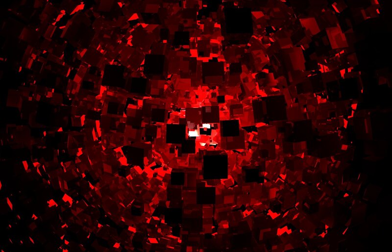 Red Cubes in Tunnel