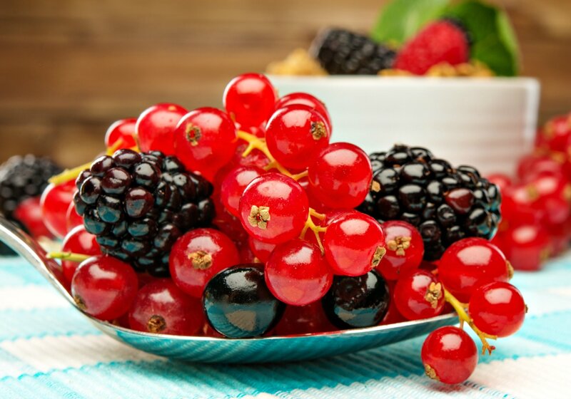 Red Currants and Blackberries