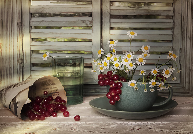 Red Currants in a Cup — Green