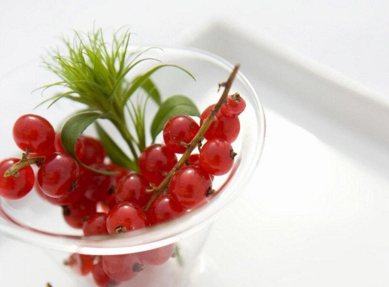 Red Currants in Glass