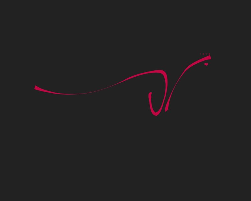 red cursive script on black