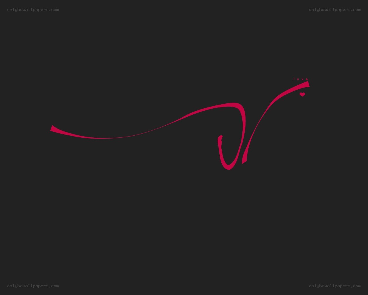 red cursive script on black