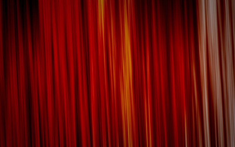 Red Curtain with Light Streaks — Dramatic