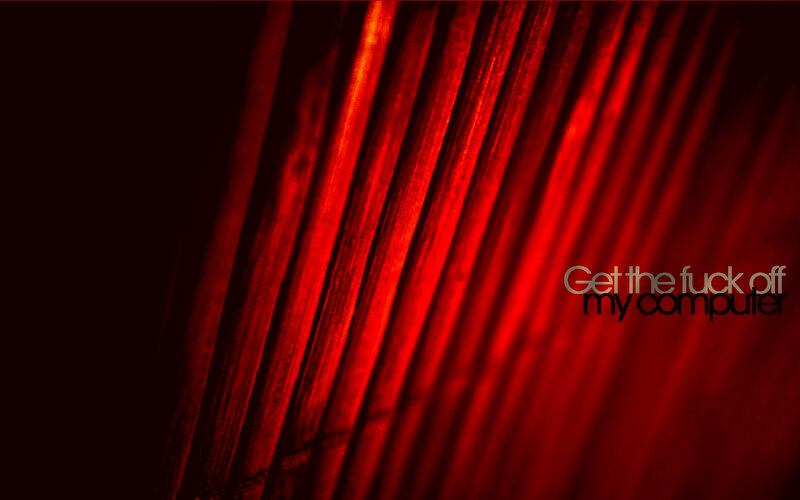 red curtain with text