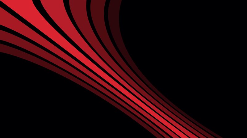 Red curved lines on black background