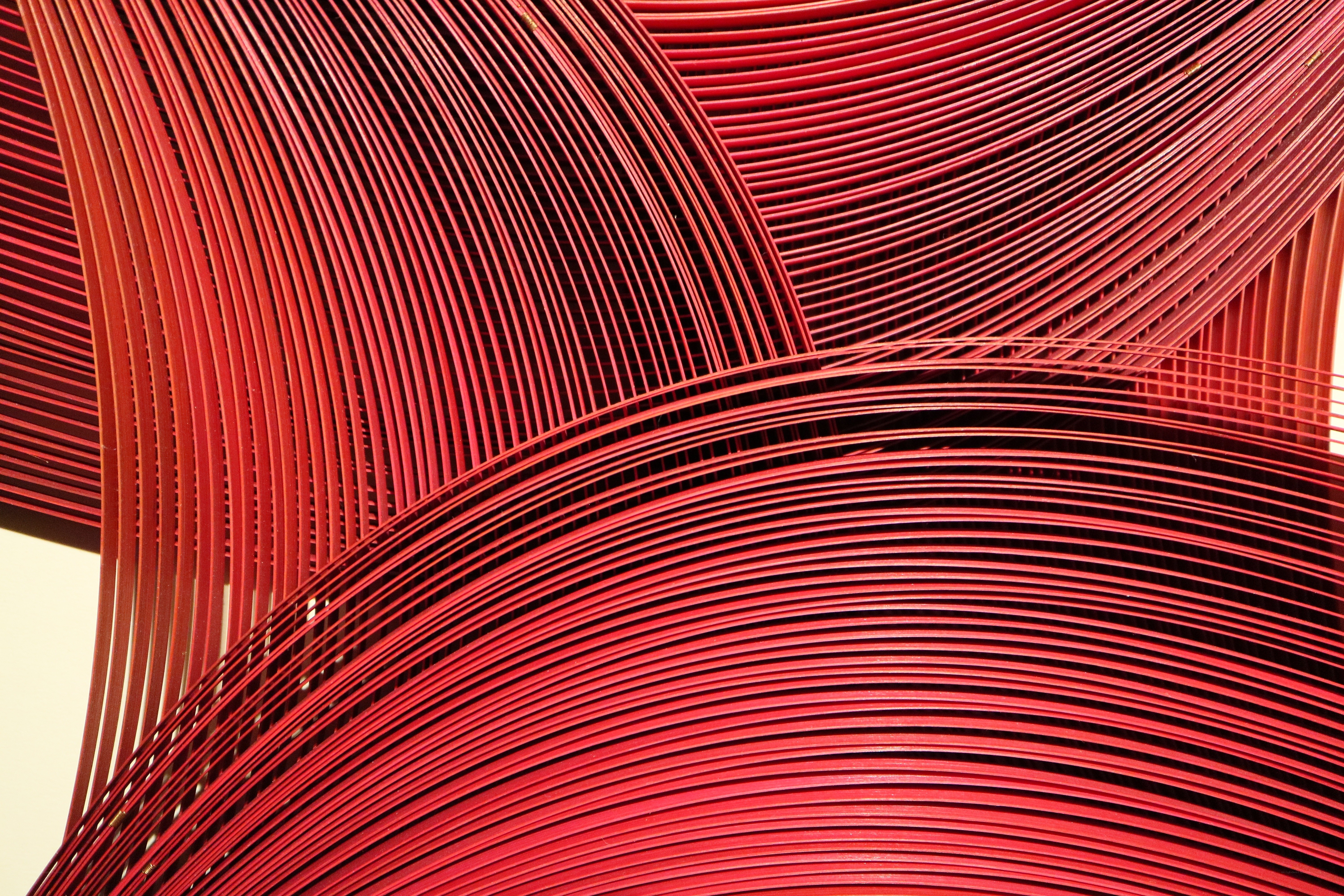Red Curved Strips Artwork