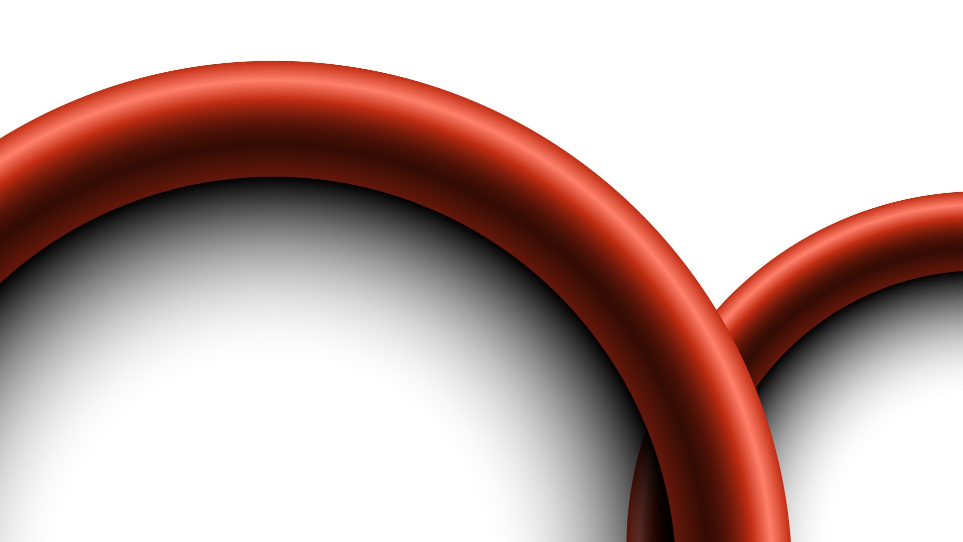 red curved tubes on white