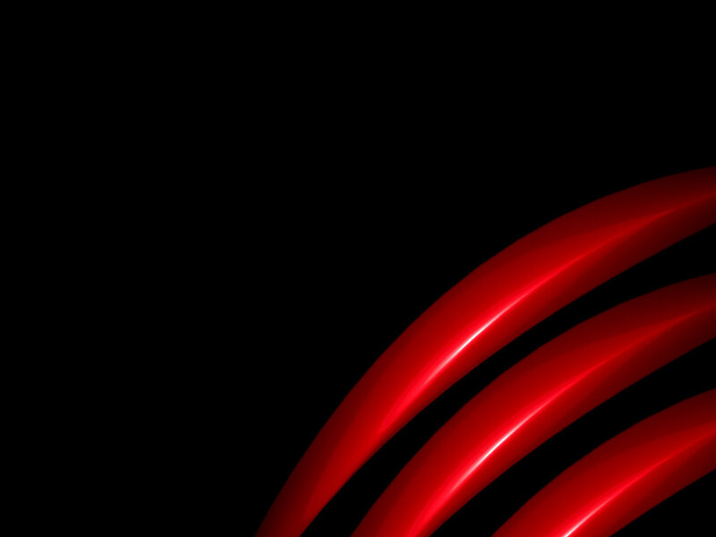 Red curves on black background