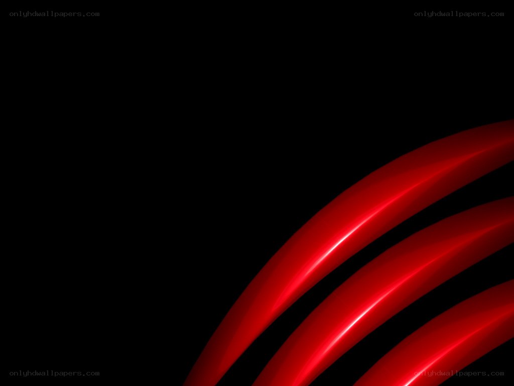 Red curves on black background