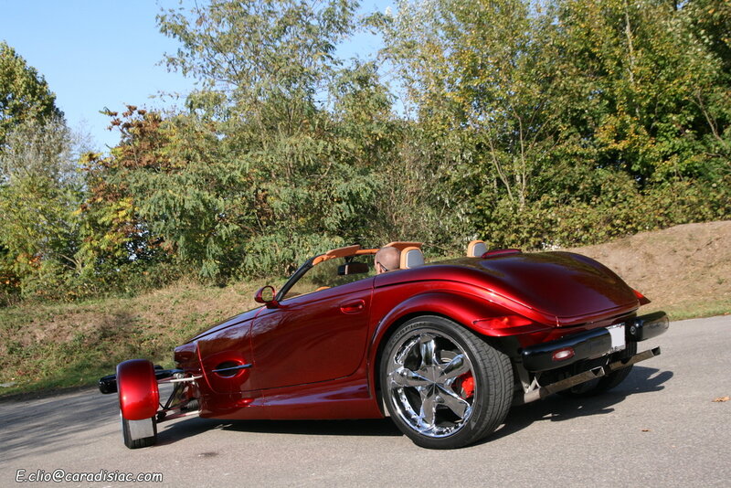 Red Custom Car — Calm, Afternoon