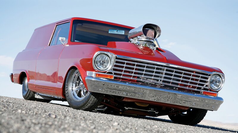 Red Custom Car — Dramatic, Afternoon, Photograph, Engine