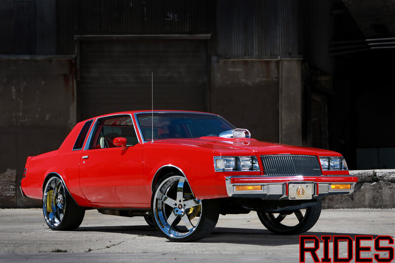 Red Custom Car — Dramatic, Afternoon