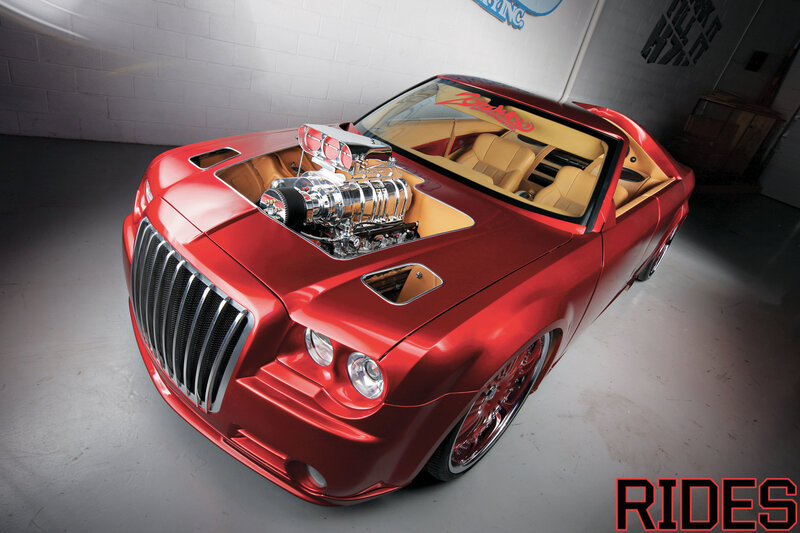 Red Custom Car — Dramatic, Photograph, Engine