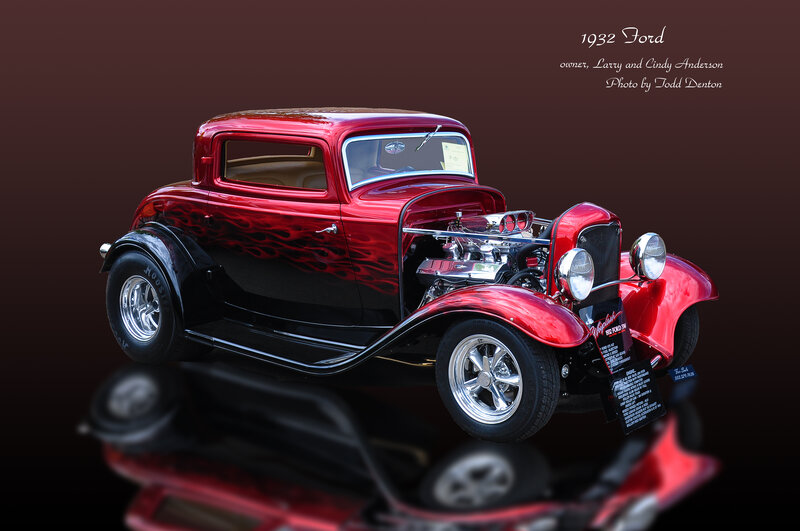 Red Custom Car — Dramatic, Photograph, Flame Design