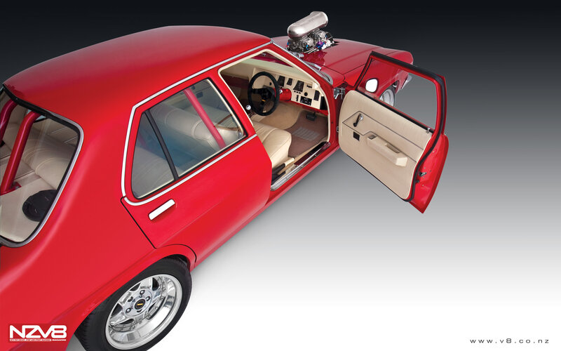 Red Custom Car — Dramatic, Photograph