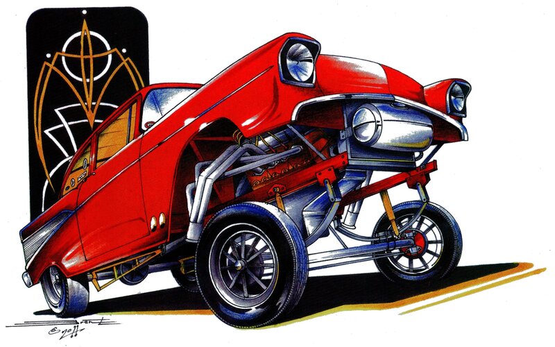 Red Custom Car — Dynamic