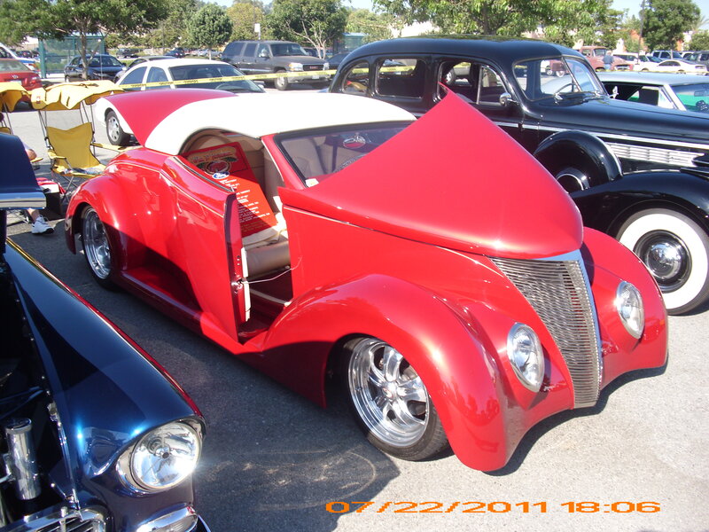 Red Custom Car — Outdoor, Afternoon, Photograph