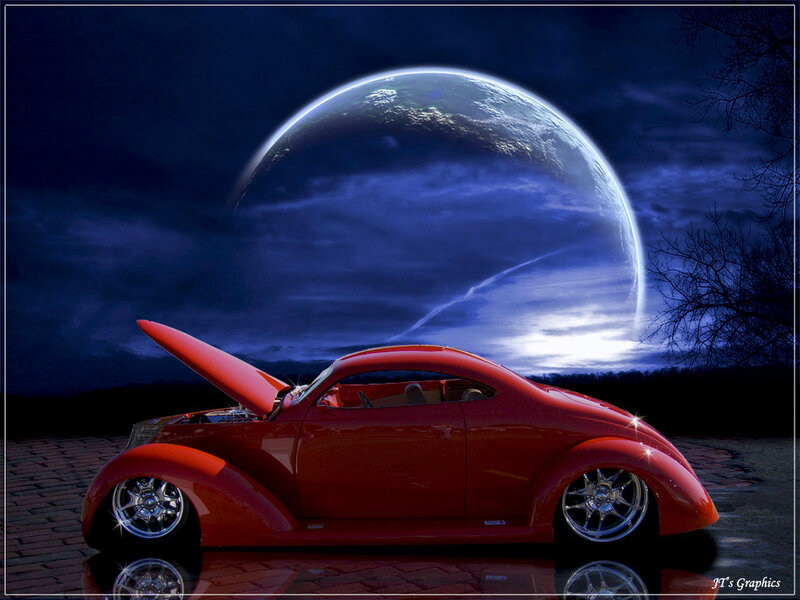 Red Custom Car