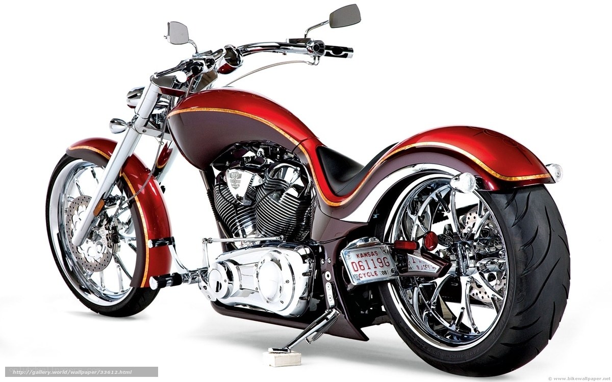red custom chopper motorcycle