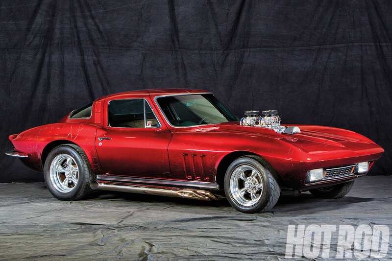 Red Custom Corvette — Dramatic