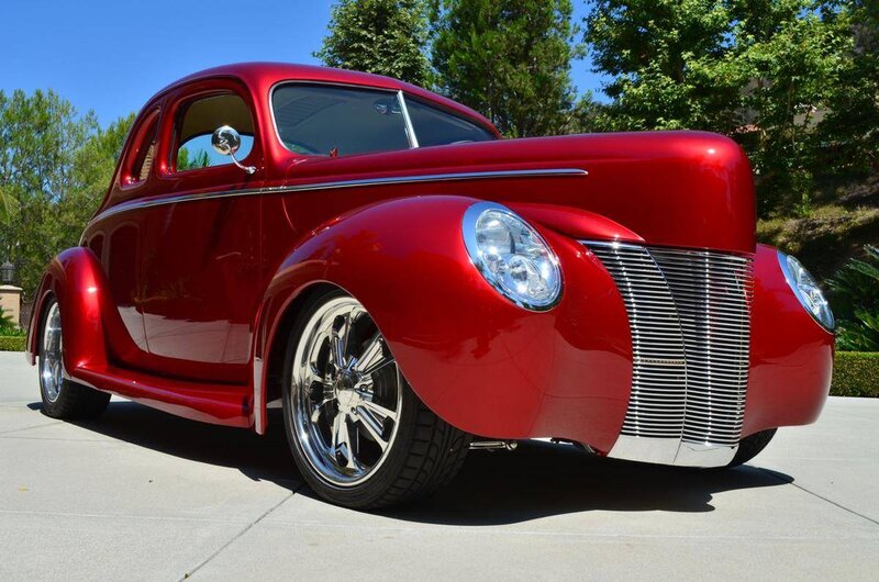 Red Custom Coupe Car — Bright