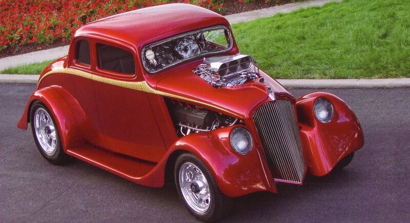 Red Custom Hot Rod — Calm, Afternoon