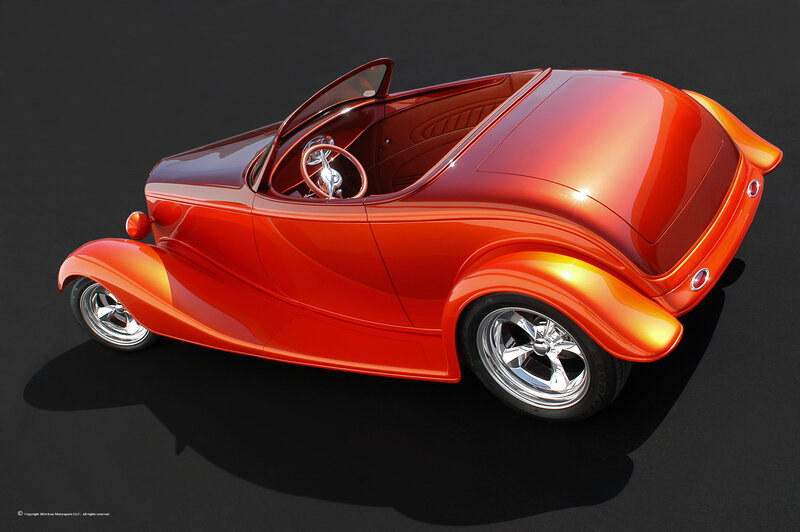 Red Custom Hot Rod — Dramatic, Photograph