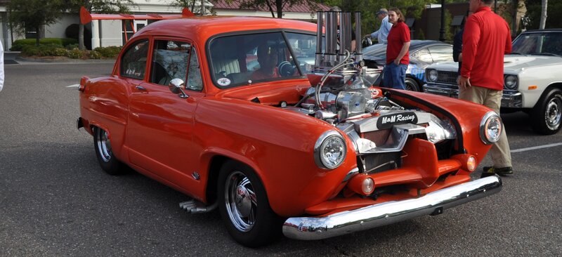 Red Custom Hot Rod — Orange