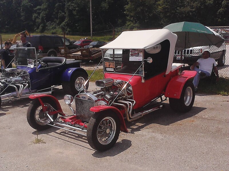 Red Custom Hot Rod — Outdoor, Afternoon, Photograph, People, Cars
