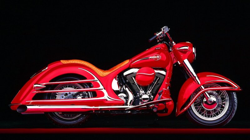 Red custom motorcycle